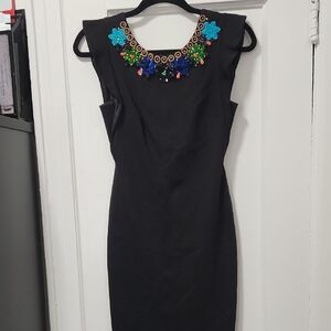 Bailey 44 Black Dress with Vibrant Accents